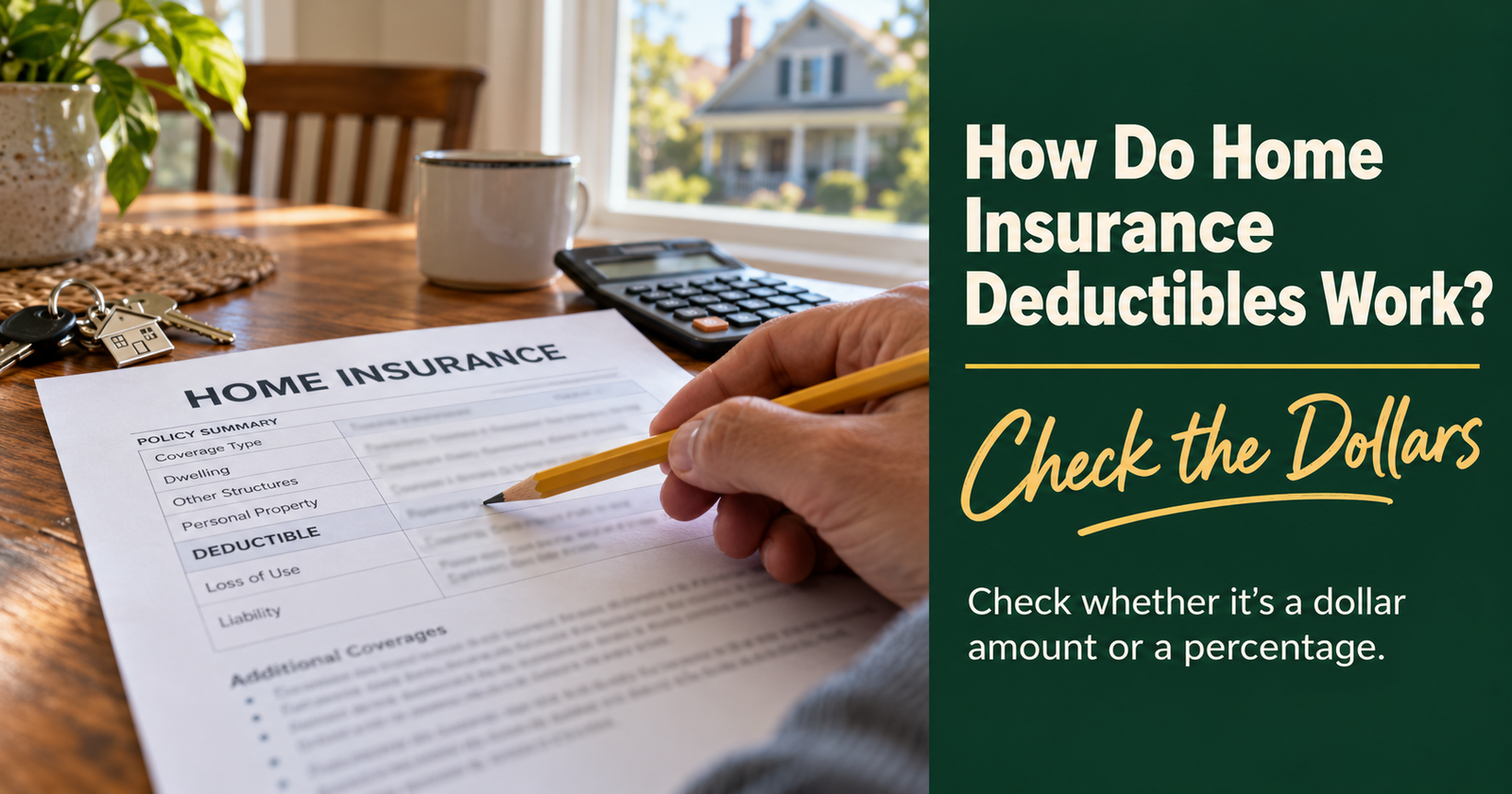 How Do Home Insurance Deductibles Work? Check the Dollars