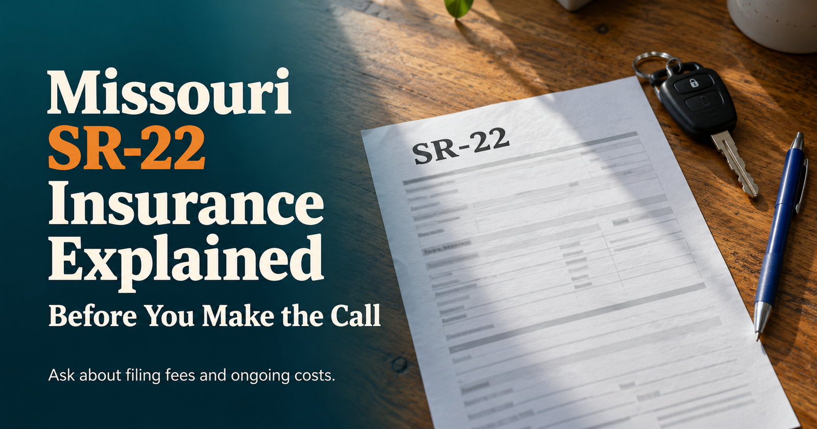 Missouri SR-22 Insurance Explained Before You Make the Call